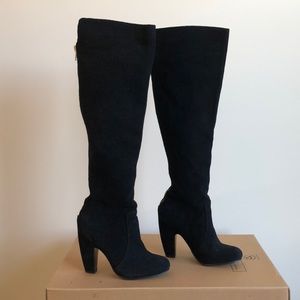 Steve Madden Black Suede Boots